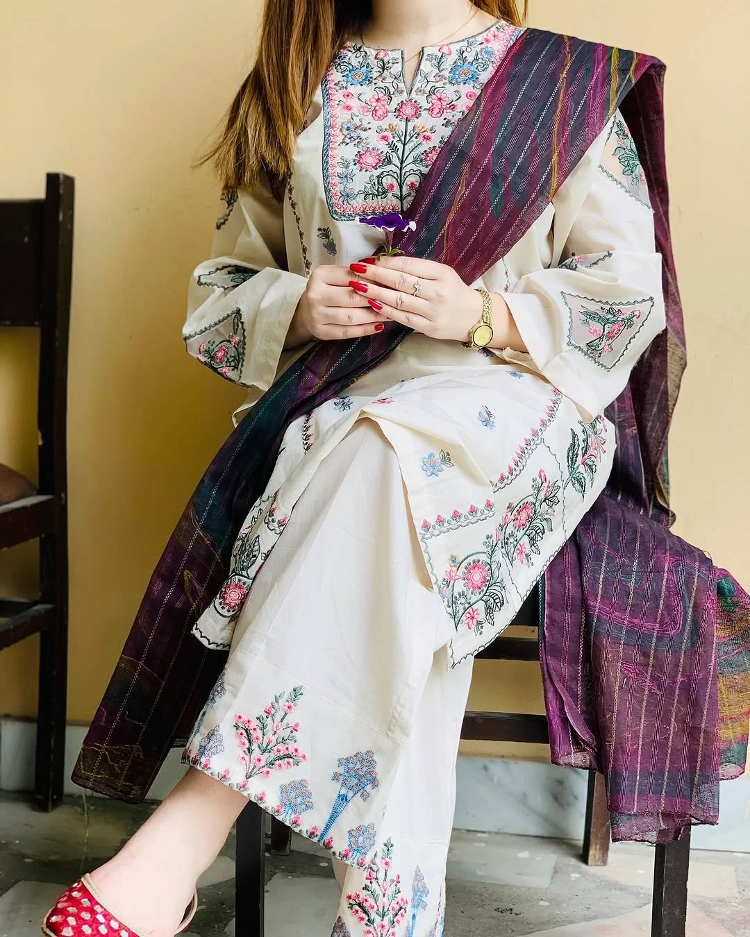 Naz Embroidered - 2 pieces - Stylosefashion