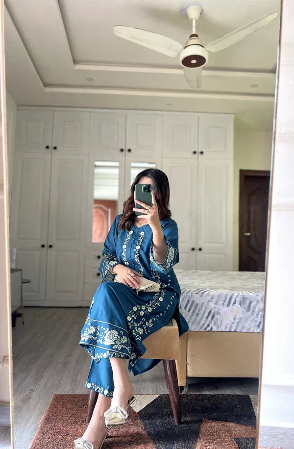 SEHAR ZINK EMB 2PC - Stylosefashion