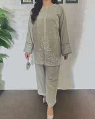 JENIFER EMB CO-ORD SET - Stylosefashion