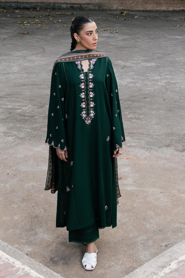 Ziva Green Embroidery 2pc - Stylosefashion