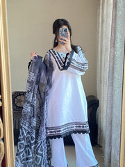 SILVIRA 3PC ( SACLIP DAMAN ) - Stylosefashion