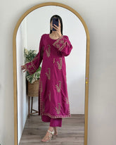 2 pc AMBER - Embroidered Co Ords - Stylosefashion