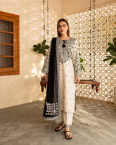 Arfa Embroidered Stitched 3pcs - Stylosefashion