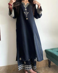 BLACK IRIS LONG LENGHT 2PC - Stylosefashion