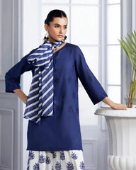BLUE BLOOM LAWN 3PC - Stylosefashion