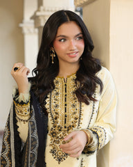 CREAMY - 3PC EMBROIDERED - Stylosefashion