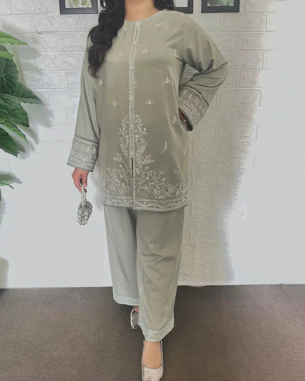 JENIFER EMB CO-ORD SET - Stylosefashion