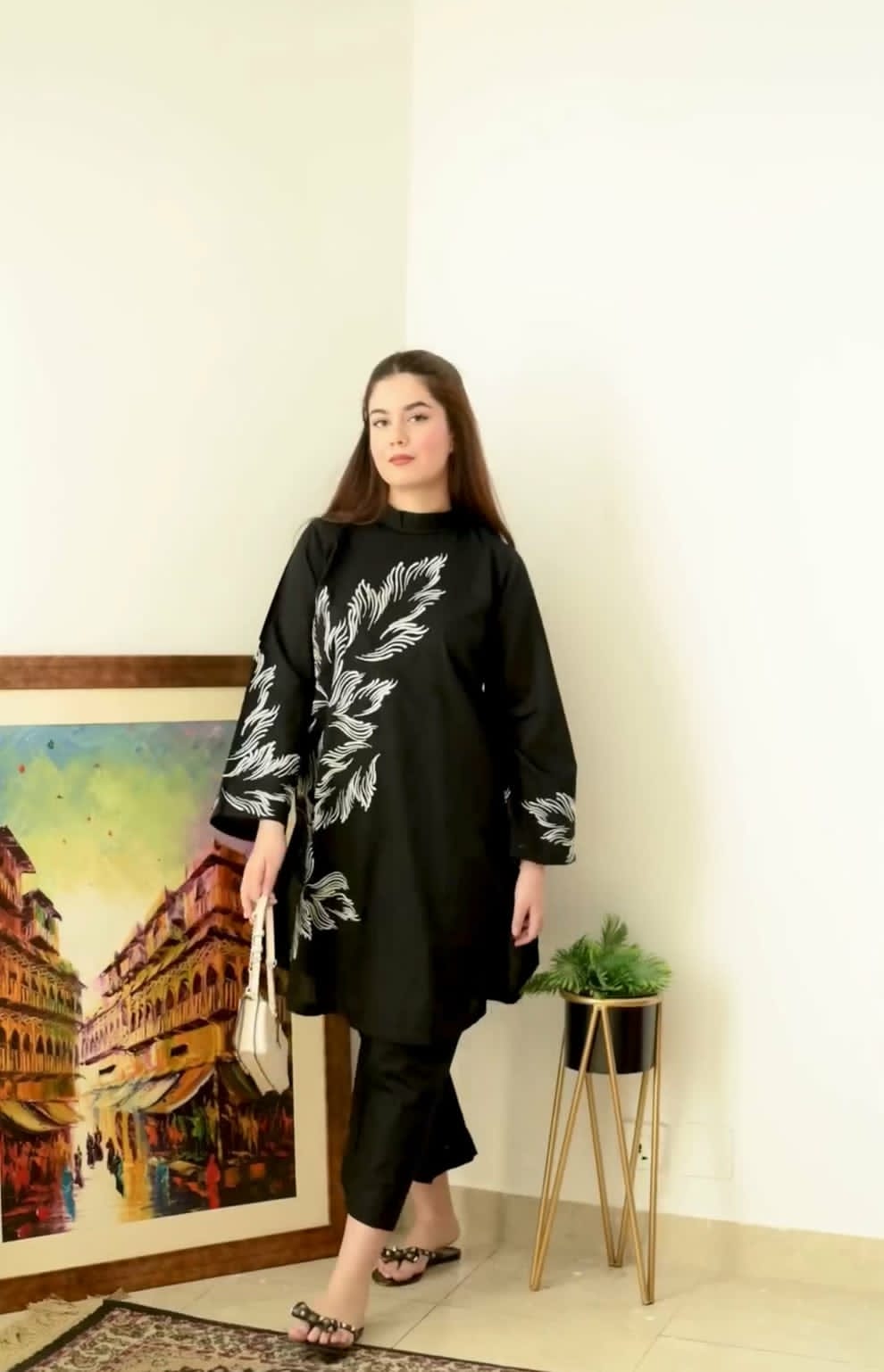 Jazmine Plazzoo Emb 2pc - Stylosefashion