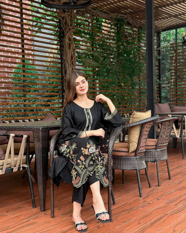 LIA LAWN EMB CUTWORK 2PC - Stylosefashion