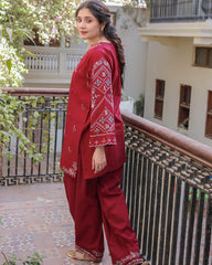 NISHA LAWN EMB CORD SETS ( FARSHI SHALWAR) - Stylosefashion