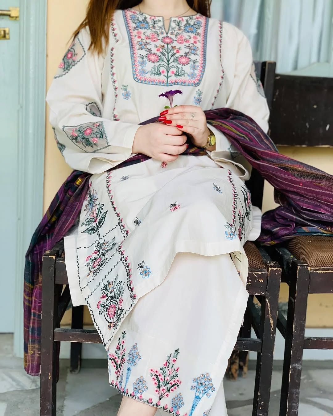 Naz Embroidered - 2 pieces - Stylosefashion