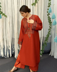 UROOJ EMB 3Pc With Shawl - Stylosefashion