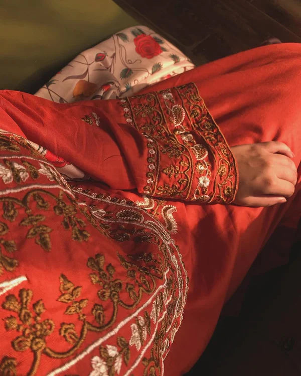 UROOJ EMB 3Pc With Shawl - Stylosefashion