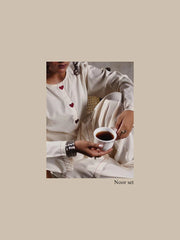 WHITE HEART 3PC ( FARSHI SHALWAR ) - Stylosefashion