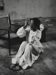 WHITE HEART 3PC ( FARSHI SHALWAR ) - Stylosefashion