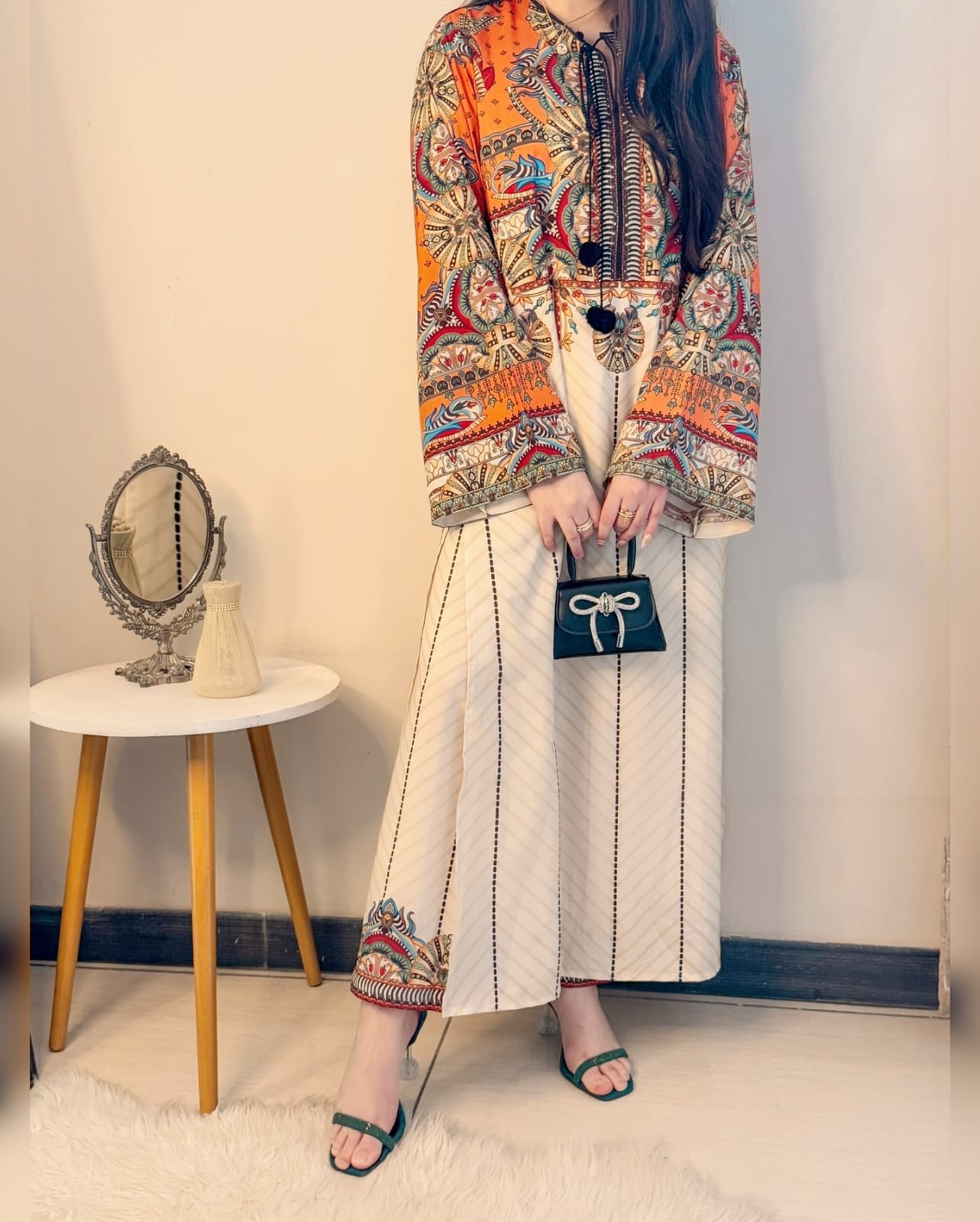 HIRA – Digital Print Stitched 2-Piece - Stylosefashion