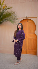 ZAFA LAWN EMB CO-ORD SET - Stylosefashion