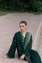 Ziva Green Embroidery 2pc - Stylosefashion