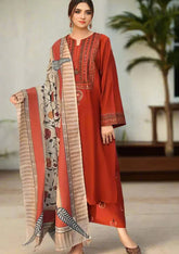 UROOJ EMB 3Pc With Shawl - Stylosefashion