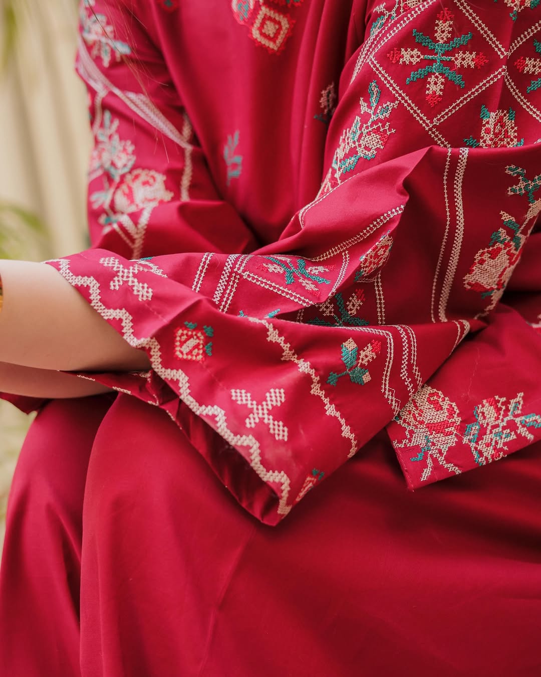 NISHA LAWN EMB CORD SETS ( FARSHI SHALWAR) - Stylosefashion