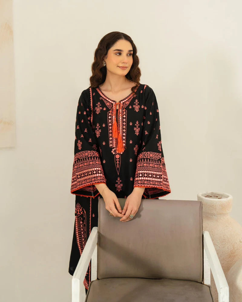 AJAL EMBROIDED 3PC - Stylosefashion