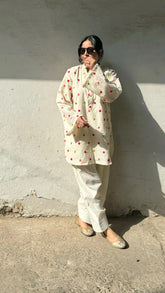 HEER EMB CORD SET ( FARSHI SHALWAR ) - Stylosefashion