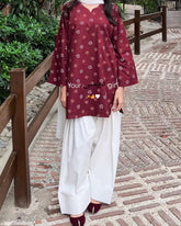 LAAL PARI CORD SET ( FARSHI SHALWAR ) - Stylosefashion