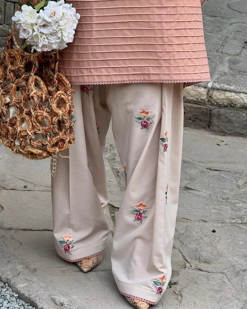 VAARI LAWN 2PC ( FARSHI SHALWAR ) - Stylosefashion