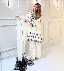 JUNA Dananeer Design LAWN EMB 3PC - Stylosefashion