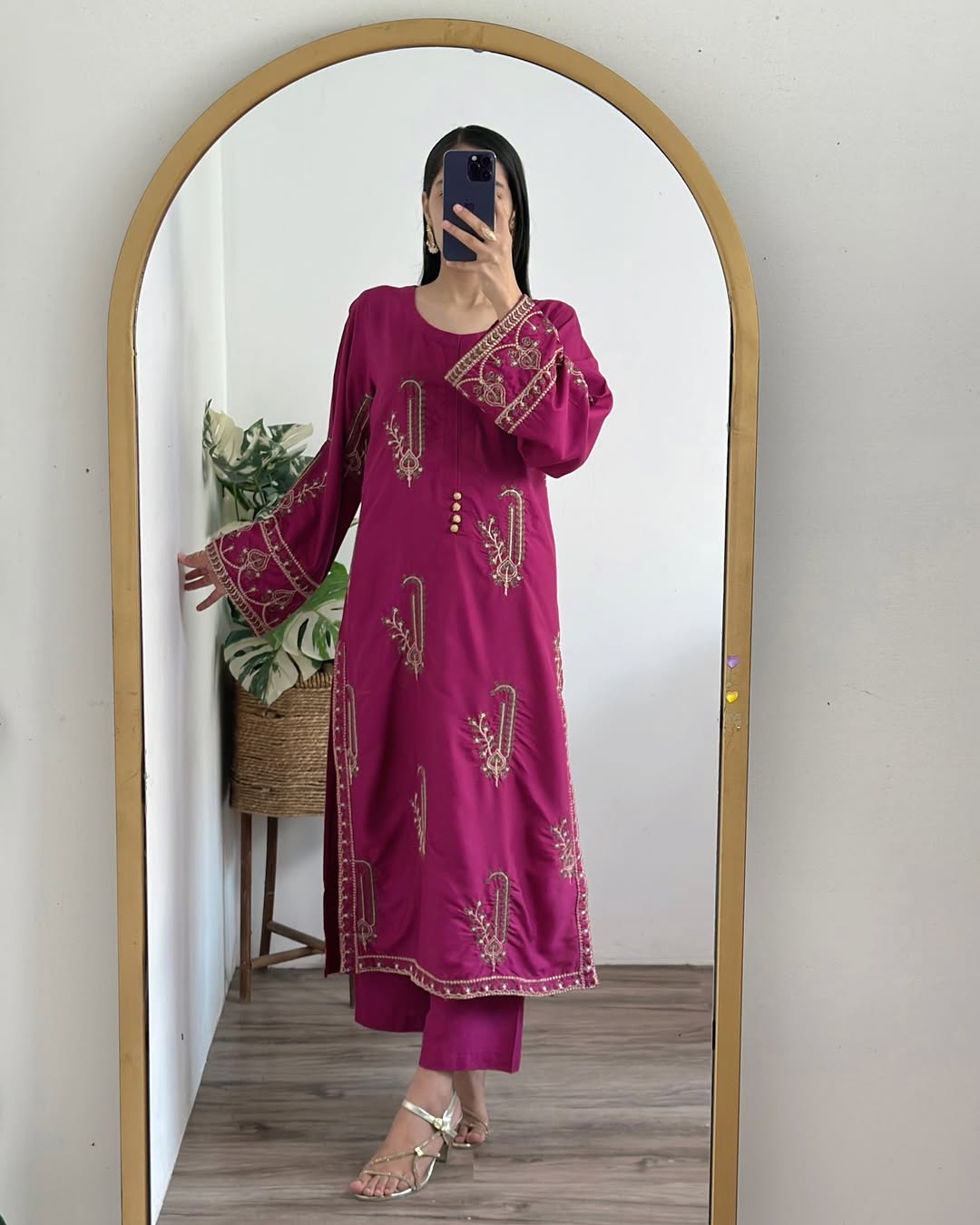 2 pc AMBER - Embroidered Co Ords - Stylosefashion