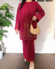 JENIFER EMB CO-ORD SET - Stylosefashion