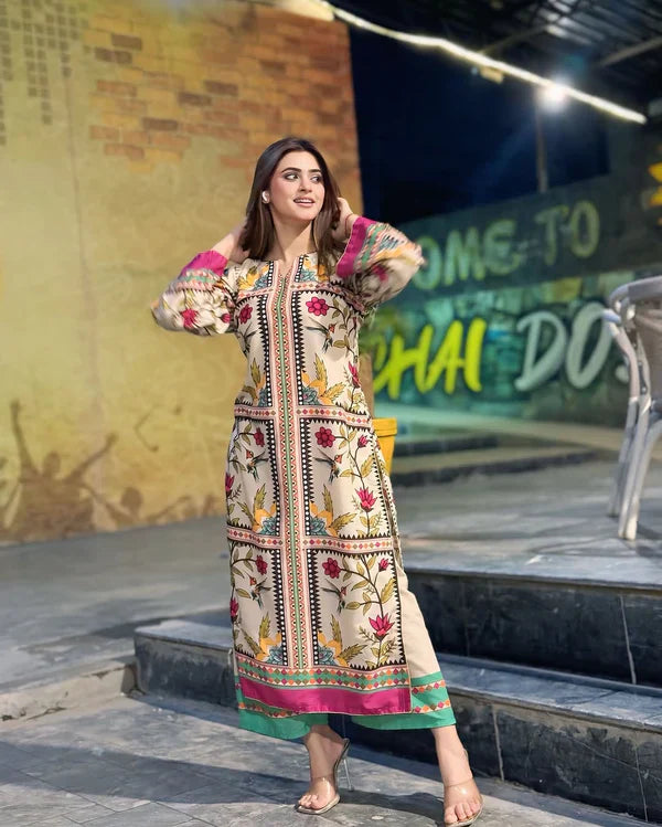 GUL BAHAAR CORD SET 2PC - Stylosefashion