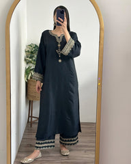 BLACK IRIS LONG LENGHT 2PC - Stylosefashion