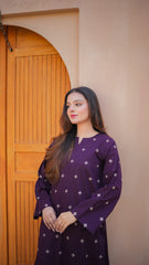 ZAFA LAWN EMB CO-ORD SET - Stylosefashion