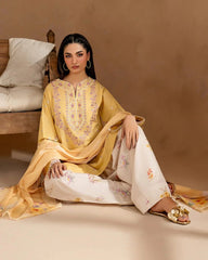 HAJRA EMBROIDERY 3PC (FARSHI) - Stylosefashion