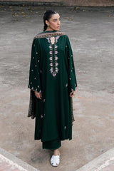 Ziva Green Embroidery 2pc - Stylosefashion