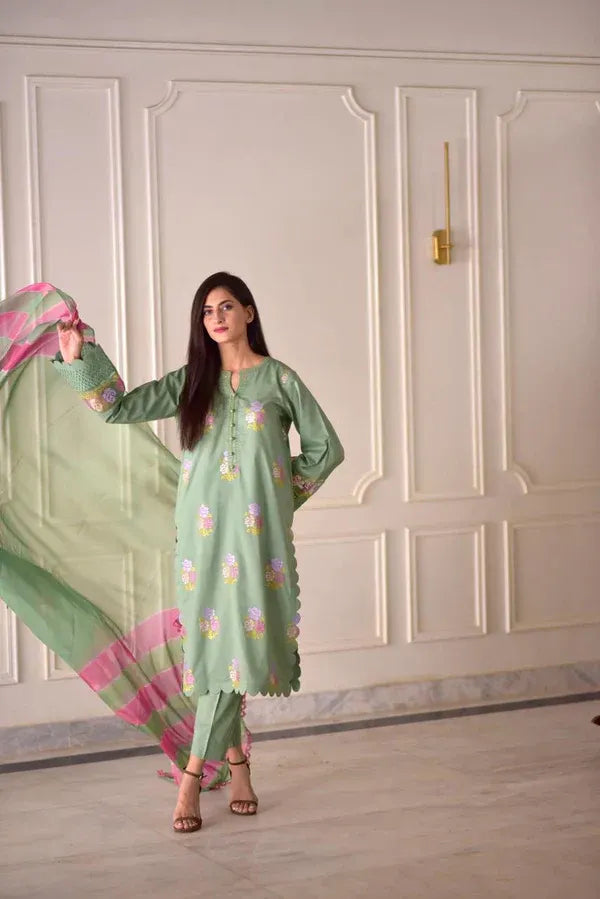 BLOSSOM LUXURY 3PC - Stylosefashion