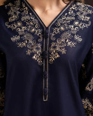 BLUE TOPAZ EMB 2Pc - Stylosefashion