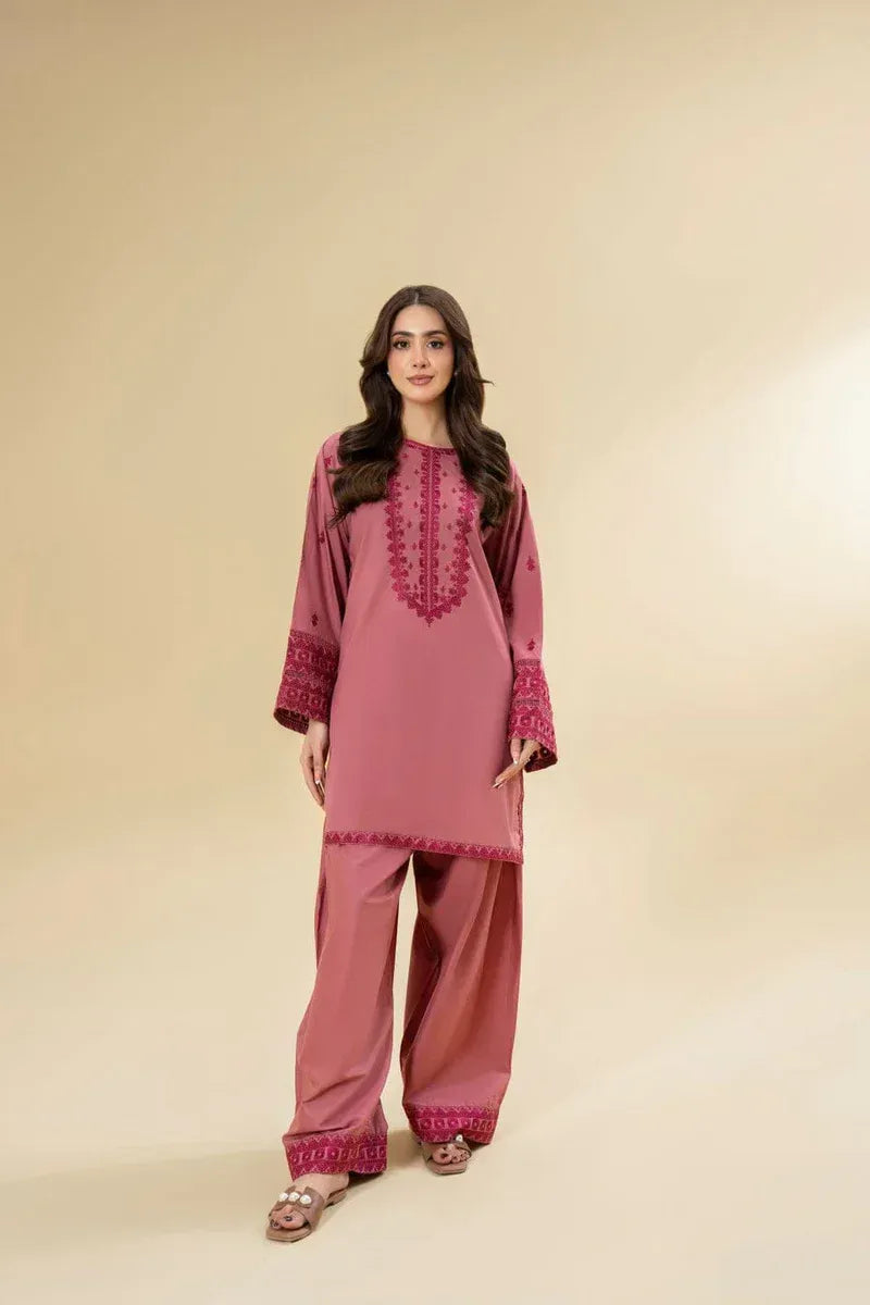 RUBY PINK 2PC ( FARSHI SHALWAR ) - Stylosefashion