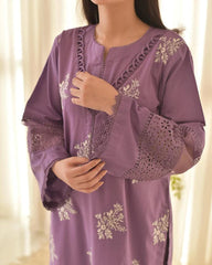 HORIYA PURPLE LAWN 3PC - Stylosefashion