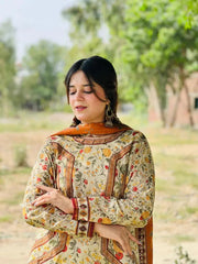 MEHAR LAWN 3PC ( FARSHI SHALWAR ) - Stylosefashion